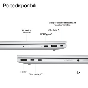 HP EliteBook 8 G1i Next Gen AI PC Copilot+ PC Intel Core Ultra 5 236V Computer portatile 35,6 cm (14") WUXGA 16 GB