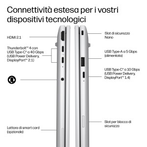 HP EB8G2a14AI RAI5435 14 16GB 512 PC IT Computer portatile 35,6 cm (14") Argento