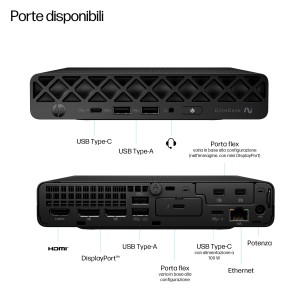 HP E07KRAT PC stazione di lavoro Copilot+ PC AMD Ryzen AI 5 340 32 GB DDR5-SDRAM 1 TB SSD Windows 11 Pro Mini PC AI PC