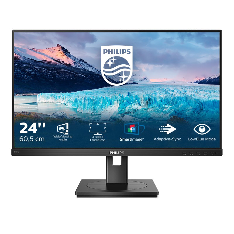 Philips S Line 242S1AE 00 Monitor PC 60,5 cm (23.8") 1920 x 1080 Pixel Full HD LED Nero