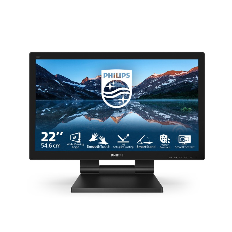 Philips B Line 222B9TA 00 Monitor PC 54,6 cm (21.5") 1920 x 1080 Pixel Full HD LCD Touch screen Da tavolo Nero