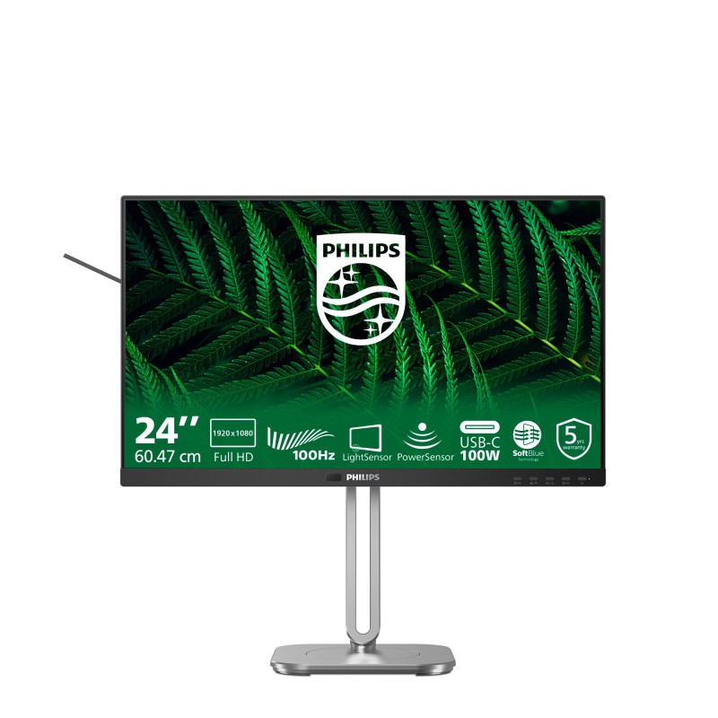 Philips Serie 5000 24B2G5301 00 Monitor PC 60,5 cm (23.8") 1920 x 1080 Pixel Full HD LCD Nero