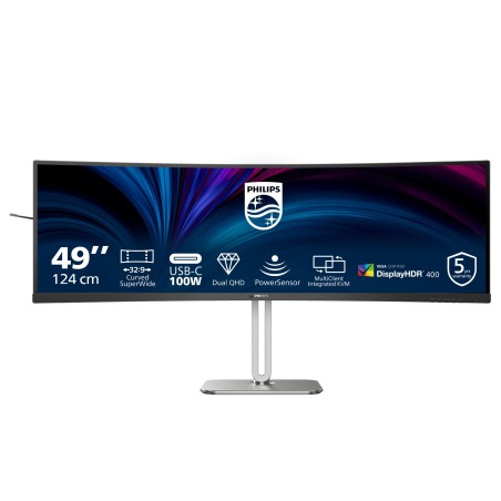 Philips Serie 5000 49B2U5900C 00 Monitor PC 124 cm (48.8") 5120 x 1440 Pixel Dual QHD LCD Nero