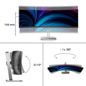 Philips Serie 5000 49B2U5900C 00 Monitor PC 124 cm (48.8") 5120 x 1440 Pixel Dual QHD LCD Nero