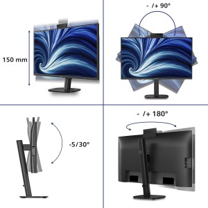 Philips Serie 3000 27B2U3601H 00 Monitor PC 68,6 cm (27") 2560 x 1440 Pixel Quad HD LCD Nero