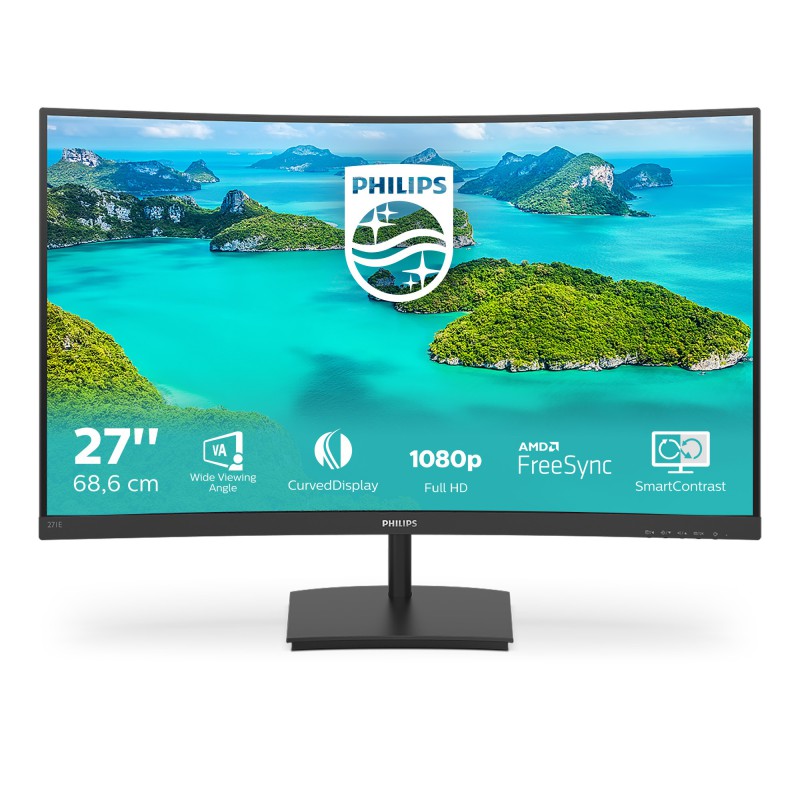 Philips E Line 271E1SCA 00 Monitor PC 68,6 cm (27") 1920 x 1080 Pixel Full HD LCD Nero