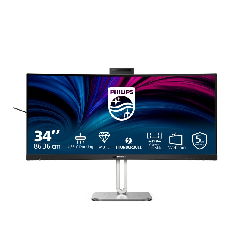 Philips Serie 6000 34B2U6603CH 00 Monitor PC 86,4 cm (34") 3440 x 1440 Pixel Wide Quad HD LCD Grigio