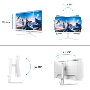 Philips Evnia 5000 Monitor PC 68,6 cm (27") 3840 x 2160 Pixel 4K Ultra HD LCD Bianco