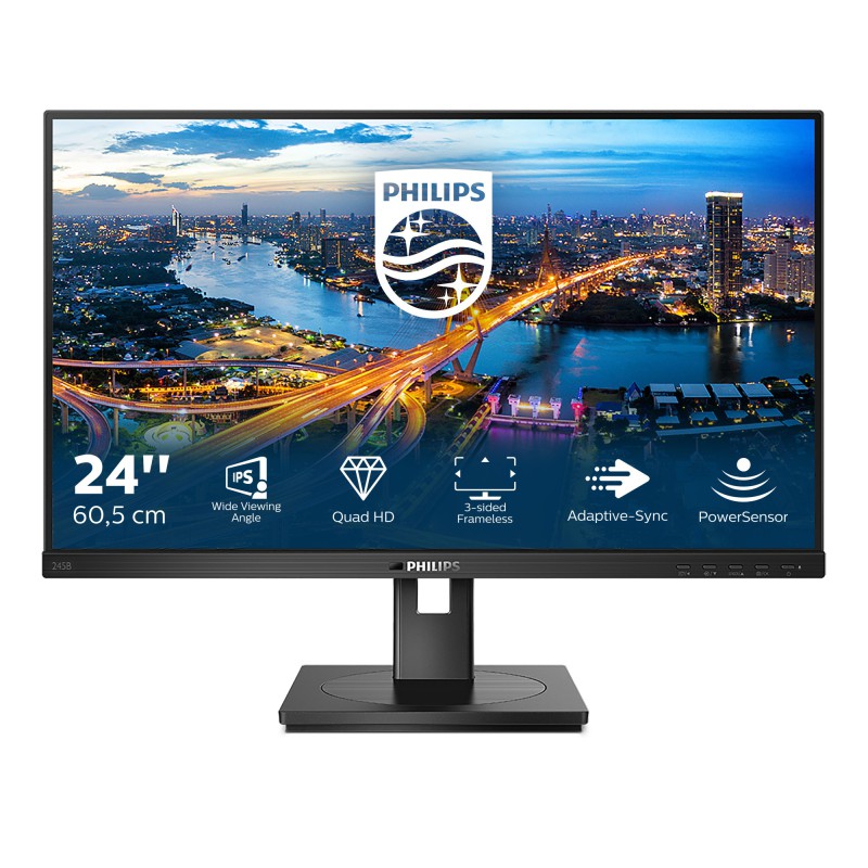 Philips B Line 245B1 00 Monitor PC 60,5 cm (23.8") 2560 x 1440 Pixel Quad HD LED Nero