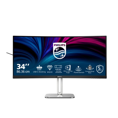 Philips Serie 5000 34B2U5600C 00 Monitor PC 86,4 cm (34") 3440 x 1440 Pixel Dual QHD LCD Grigio
