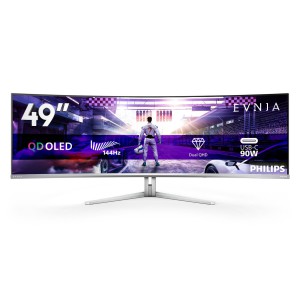 Philips Evnia 8000 49M2C8900L 00 Monitor PC 124,2 cm (48.9") 5120 x 1440 Pixel Dual QHD QD-OLED Bianco