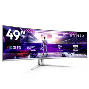 Philips Evnia 8000 49M2C8900L 00 Monitor PC 124,2 cm (48.9") 5120 x 1440 Pixel Dual QHD QD-OLED Bianco