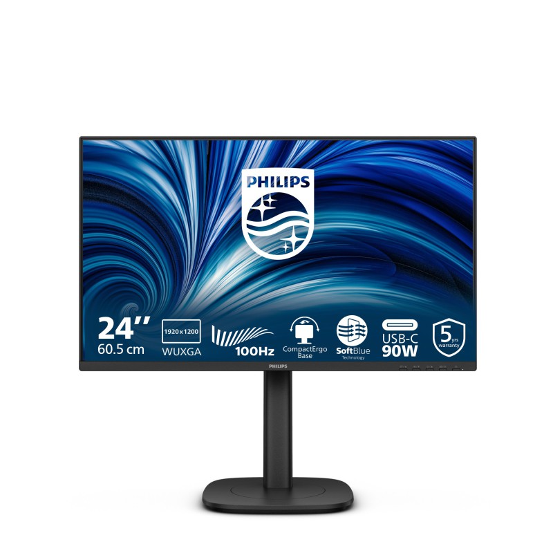 Philips Serie 3000 24B2U3301D 00 Monitor PC 61,2 cm (24.1") 1920 x 1200 Pixel WUXGA LCD Nero