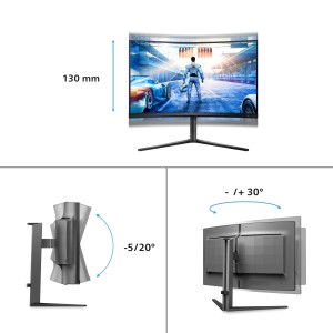 Philips Evnia 5000 32M2C5500W 00 Monitor PC 80 cm (31.5") 2560 x 1440 Pixel Quad HD LCD Nero