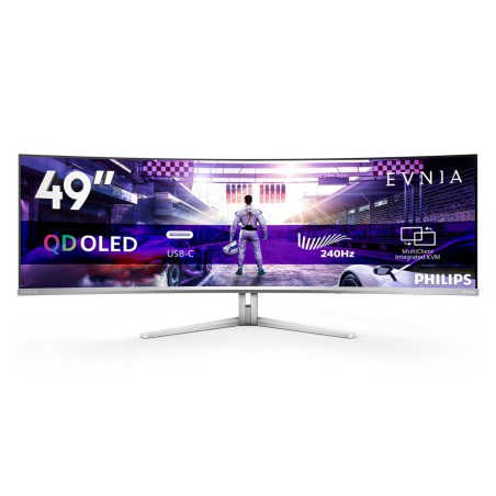 Philips Evnia 8000 49M2C8900 00 Monitor PC 124,2 cm (48.9") 5120 x 1440 Pixel Dual QHD QD-OLED Bianco