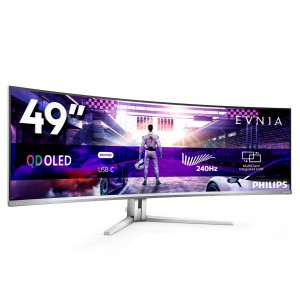 Philips Evnia 8000 49M2C8900 00 Monitor PC 124,2 cm (48.9") 5120 x 1440 Pixel Dual QHD QD-OLED Bianco