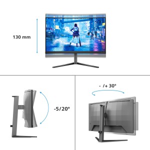 Philips Evnia 5000 27M2C5200W 00 Monitor PC 68,6 cm (27") 1920 x 1080 Pixel Full HD LCD Grigio