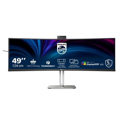 Philips 49B2U6903CH 00 Monitor PC 124 cm (48.8") 5120 x 1440 Pixel Dual QHD LCD Grigio