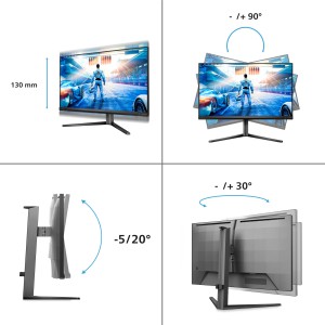 Philips Evnia 5000 27M2N5500 00 Monitor PC 68,6 cm (27") 2560 x 1440 Pixel Quad HD LCD Grigio