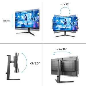 Philips Evnia 5000 25M2N5200U 00 Monitor PC 62,2 cm (24.5") 1920 x 1080 Pixel Full HD LCD Grigio