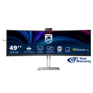 Philips 49B2U6900CH 00 Monitor PC 124 cm (48.8") 5120 x 1440 Pixel Dual QHD LCD Nero