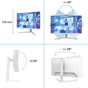 Philips Evnia 5000 27M2N5201P 00 Monitor PC 68,6 cm (27") 1920 x 1080 Pixel Full HD LCD Bianco