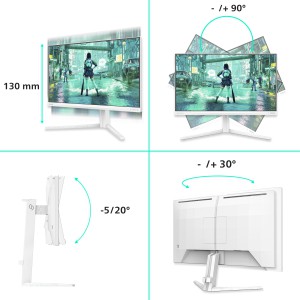 Philips Evnia 3000 24M2N3201P 00 Monitor PC 60,5 cm (23.8") 1920 x 1080 Pixel Full HD LCD Bianco