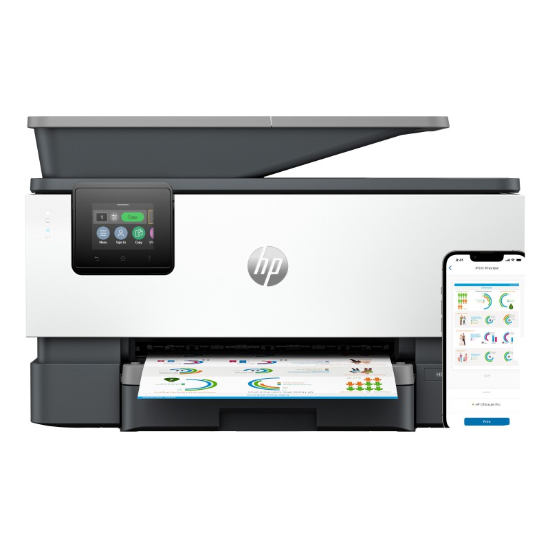 HP OfficeJet Pro 9120b Wireless All-in-One Colore Stampante, Stampa fronte retro fotocopiatrice, scanner