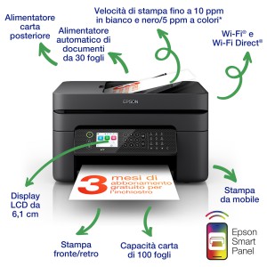 Epson WorkForce WF-2950DWF stampante multifunzione inkjet a cartucce