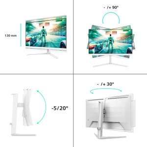 Philips Evnia 27M2N3501PA 00 Monitor PC 68,6 cm (27") 2560 x 1440 Pixel Quad HD LCD Bianco