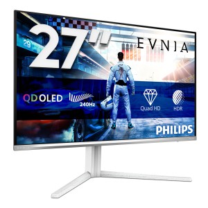 Philips Evnia 6000 27M2N6501L 00 Monitor PC 67,3 cm (26.5") 2560 x 1440 Pixel Quad HD QD-OLED Bianco