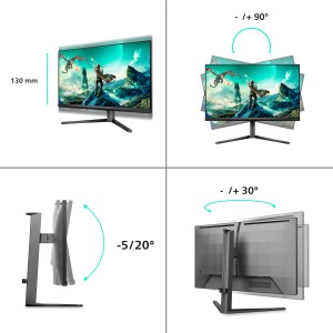 Philips Evnia 3000 27M2N3800A 00 Monitor PC 68,6 cm (27") 3840 x 2160 Pixel 4K Ultra HD LCD Nero