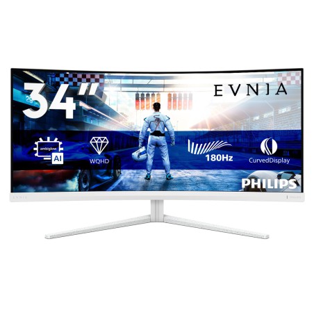 Philips Evnia 5000 34M2C5501A 00 Monitor PC 86,4 cm (34") 3440 x 1440 Pixel Wide Quad HD LCD Bianco