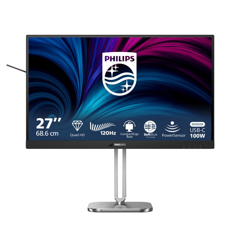 Philips 27B2U4601 00 Monitor PC 68,6 cm (27") 2560 x 1440 Pixel Quad HD LCD Grigio