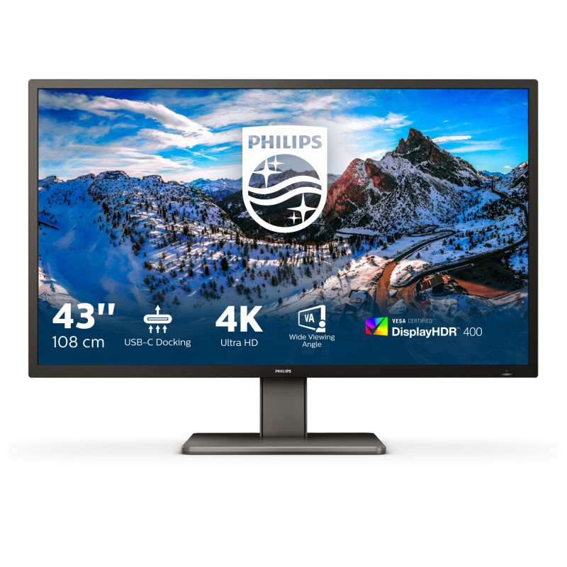 Philips P Line 439P1 00 Monitor PC 108 cm (42.5") 3840 x 2160 Pixel 4K Ultra HD LCD Nero