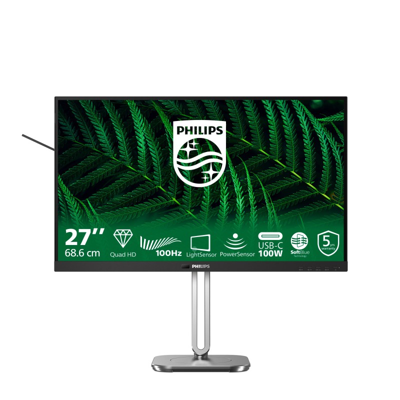 Philips Serie 5000 27B2G5601 00 Monitor PC 68,6 cm (27") 2560 x 1440 Pixel Quad HD LCD Nero