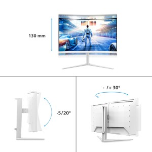 Philips Evnia 5000 32M2C5501 00 Monitor PC 80 cm (31.5") 2560 x 1440 Pixel Quad HD LCD Bianco
