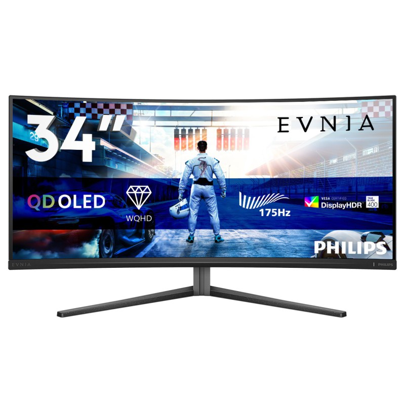Philips Evnia 6000 34M2C6500 00 Monitor PC 86,4 cm (34") 3440 x 1440 Pixel Wide Quad HD QD-OLED Grigio