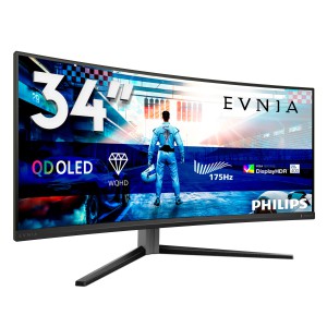 Philips Evnia 6000 34M2C6500 00 Monitor PC 86,4 cm (34") 3440 x 1440 Pixel Wide Quad HD QD-OLED Grigio