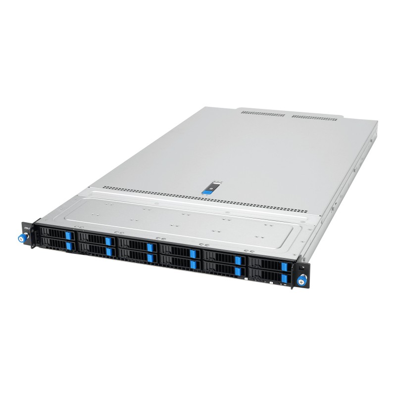 ASUS RS700-E12-RS12U Rack (1U) Nero, Acciaio