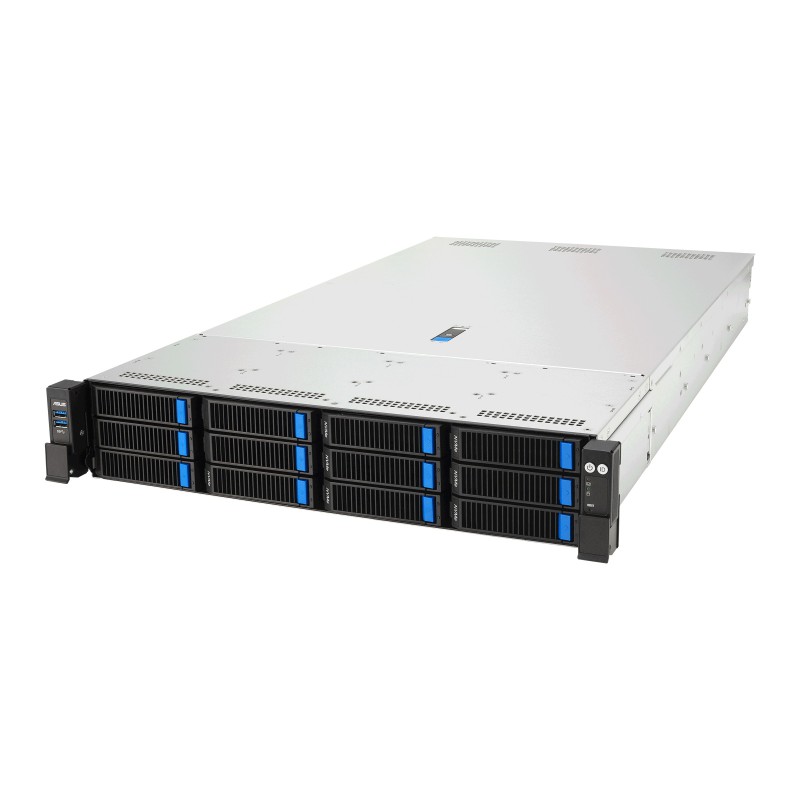 ASUS RS720A-E13-RS12U Socket SP5 Armadio (2U) Nero, Argento