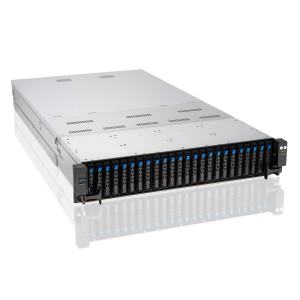 ASUS RS720A-E11-RS24U Socket SP3 Armadio (2U) Argento, Nero