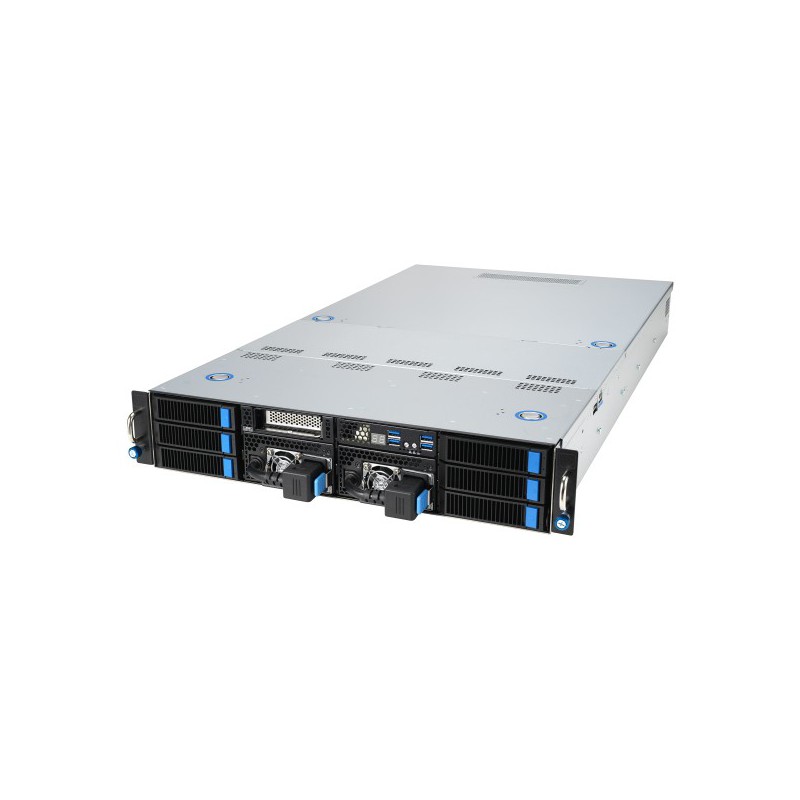 ASUS 90SF0251-M004X0 sistema barebone per server Intel C741 Armadio (2U) Nero, Acciaio