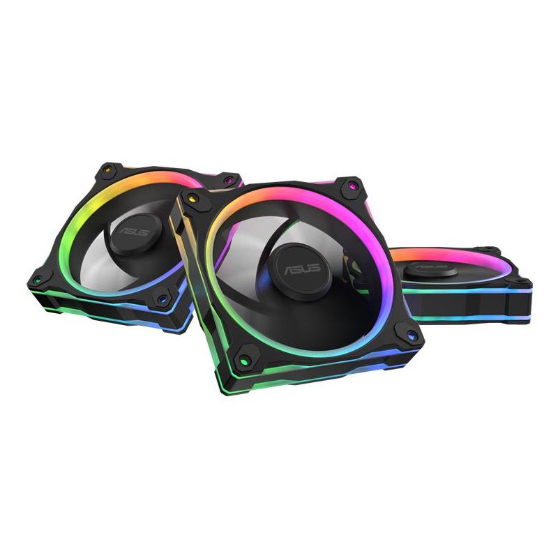 ASUS Prime MR120 Fan ARGB Reverse Black 3in1 Case per computer Ventilatore 12 cm Nero 3 pz
