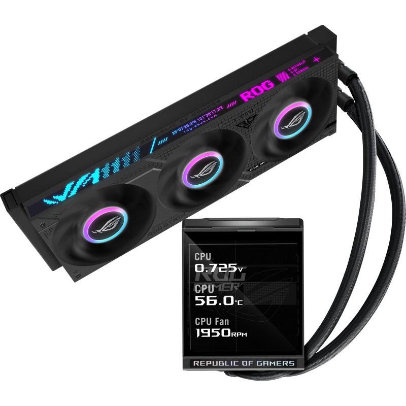 ASUS ROG Strix LC IV 360 ARGB LCD Processore Kit di raffreddamento a liquido 12 cm Nero