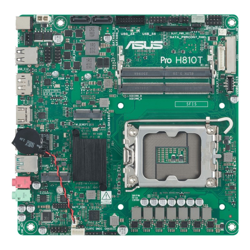 ASUS Pro H810T-CSM Intel H810 LGA 1851 (Socket V1) Thin Mini ITX
