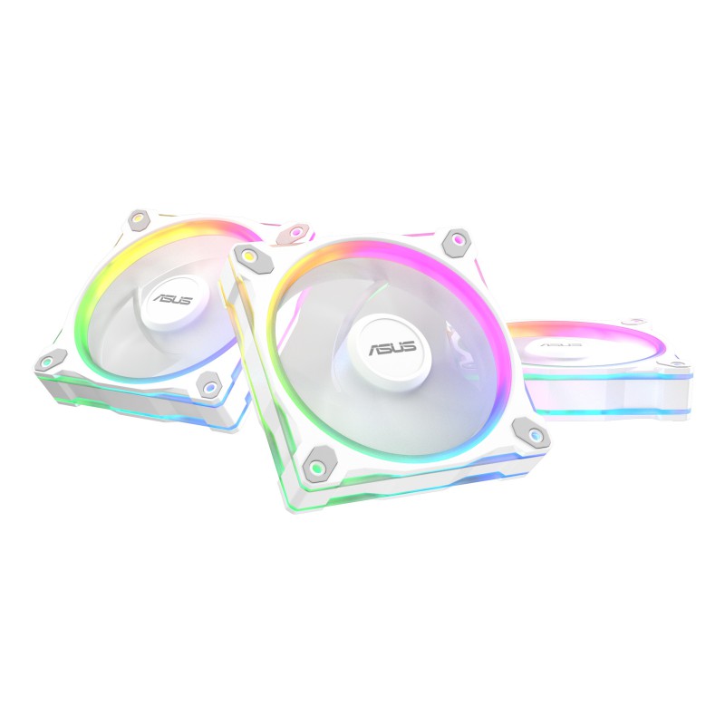 ASUS Prime MR120 Fan ARGB Reverse White 3in1 Case per computer Ventilatore 12 cm Bianco 3 pz