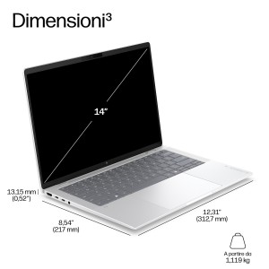 HP E4LH4AT laptop Copilot+ PC AMD Ryzen AI 7 PRO Computer portatile 35,6 cm (14") 3K 32 GB LPDDR5x-SDRAM 512 GB SSD Wi-Fi 7