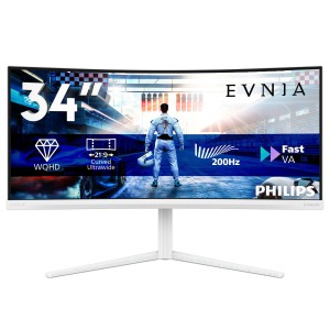 Philips 34IN 21 9 FAST VA 200HZ 3440X14 40 HAS 130MM HDMI X 2X 2.0 DP X Monitor PC 86,4 cm (34") 3440 x 1440 Pixel Bianco