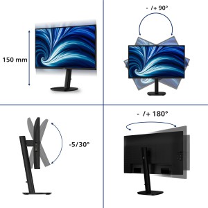 Philips 27IN 16 9 IPS 120HZ 1920X1080 H AS 150MM HDMI X 1X 1.4 DP X 1X Monitor PC 68,6 cm (27") 1920 x 1080 Pixel